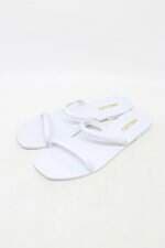 rasteirinha arezzo feminina branca com tiras