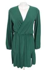 vestido rosa remedio feminino verde com fenda