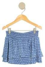 saia Zara kids estampada com franzido e plissado