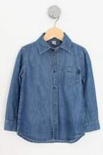 camisa jeans green kids azul