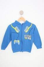 moletom analê kids azul com silk