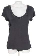 blusa cr basic feminina cinza com aplique