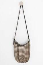 bolsa tiracolo bottletop feminina bege com forro