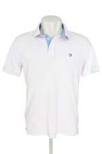 camisa polo olho d'água masculina branca