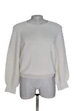 blusa em tricô Shoulder feminina off white