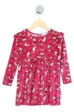 vestido Riachuelo kids rosa estampado