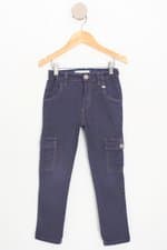 calça de tecido alphabeto kids azul