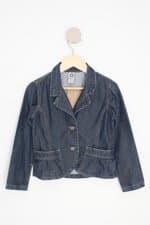 casaco jeans bittix kids azul