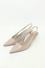 slingback Zara feminina bege
