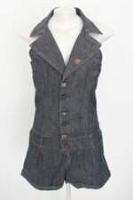 macaquinho All Denim feminino cinza