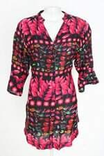 vestido chemise honey girl feminino estampado com faixa na cintura