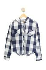 camisa Hering kids xadrez com barra mullet