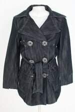 casaco Zara trf feminino azul com faixa na cintura
