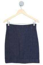 saia casual street feminina azul com forro