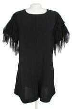 macaquinho elementais feminino preto com tule