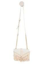 bolsa Arezzo feminina bege com aplique