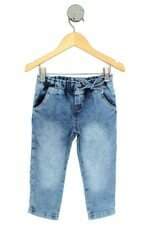 calça jeans milon kids azul com cós com elástico