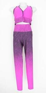 conjunto fitness duas peças feminino rosa com bojo