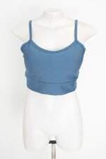 top esportivo feminino azul com bojo