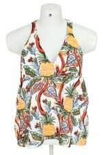 blusa Shoulder feminina estampada com forro