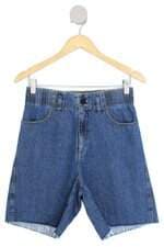 bermuda jeans Hering feminina azul com cós com elástico