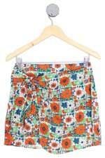 saia Zara feminina floral com fenda