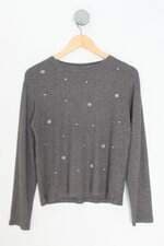 blusa Zara kids cinza com aplique