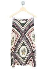 saia souq feminina estampada com plissado