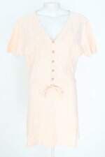 vestido Hering feminino rosa com faixa na cintura