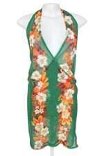 saída de praia Água De Coco feminina floral verde