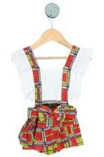 vestido kids xadrez