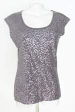 blusa feminina cinza com paetê