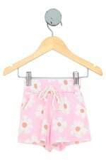 shorts lolita kids rosa com cós com elástico