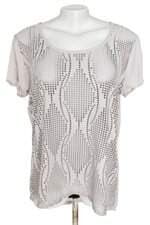 blusa Hering feminina cinza com barra mullet e corte à laser
