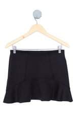saia chrlotte girls feminina preta com peplum