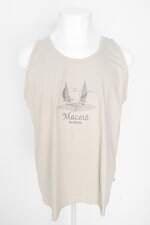 regata masculina bege com bordado