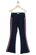 calça jeans Mob feminina azul com faixa lateral