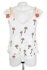 regata Shoulder feminina branca com bordado