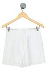 shorts Zara feminino branco com forro