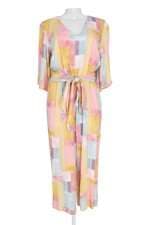 macacão Hering feminino estampado com faixa na cintura