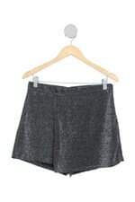 shorts saia feminino prata