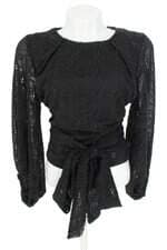 blusa Ateen feminina preta com bordado