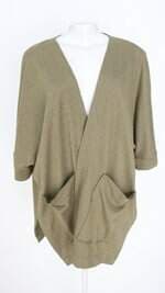 cardigan feminino armário da judith verde com fenda