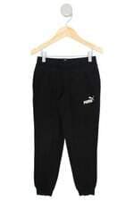calça de tecido Puma kids preta com silk