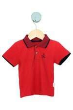 camisa polo alakazoo kids vermelha com silk