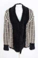 cardigan Mob feminino bicolor com recortes