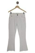 calça de sarja flare Mob off white