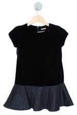 vestido Nosh! kids preto com recortes