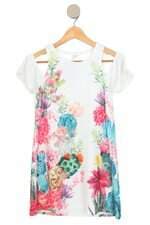 vestido Zara kids estampado com recortes