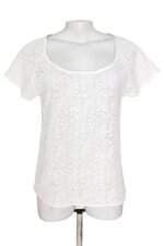blusa Luigi Bertolli feminina branca com recortes e transparência
